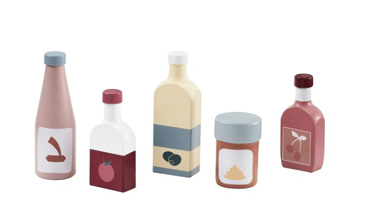 Flaschenset 5-teilig, Kids Concept, Küche & Kaufladen, ab 3 jahre, holzspielzeug, küche