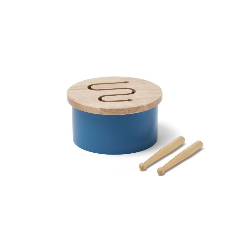Trommel klein blau, Kids Concept, , ab 18 monate, holzspielzeug, musikinstrumente