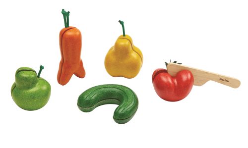 Krummes Obst & Gemüse Set, Plantoys, Küche & Kaufladen, ab 2 jahre, ab 3 jahre, bis 5 jahre, holzspielzeug, küche, lernspiele