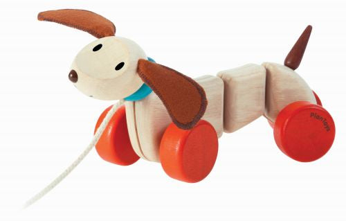 Ziehtier Happy Puppy, Plantoys, Nachziehtier, ab 12 monate, holzspielzeug, nachziehtier