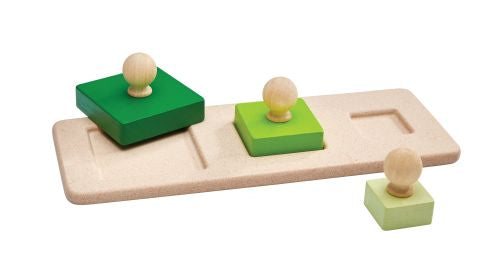 Knopfpuzzle Quadrate, Plantoys, Lernspiele & Kreativspiele, ab 2 jahre, holzspielzeug, lernspiele