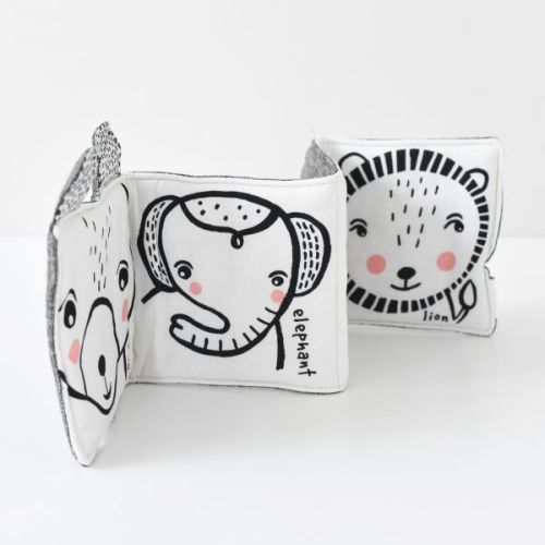 Friendly Faces Stoffbuch - Wild, Wee Gallery, Knister- & Stoffbucher, ab 10 monate, ab 4 monate, ab 6 monate, ab geburt, Bestseller, stoffbücher