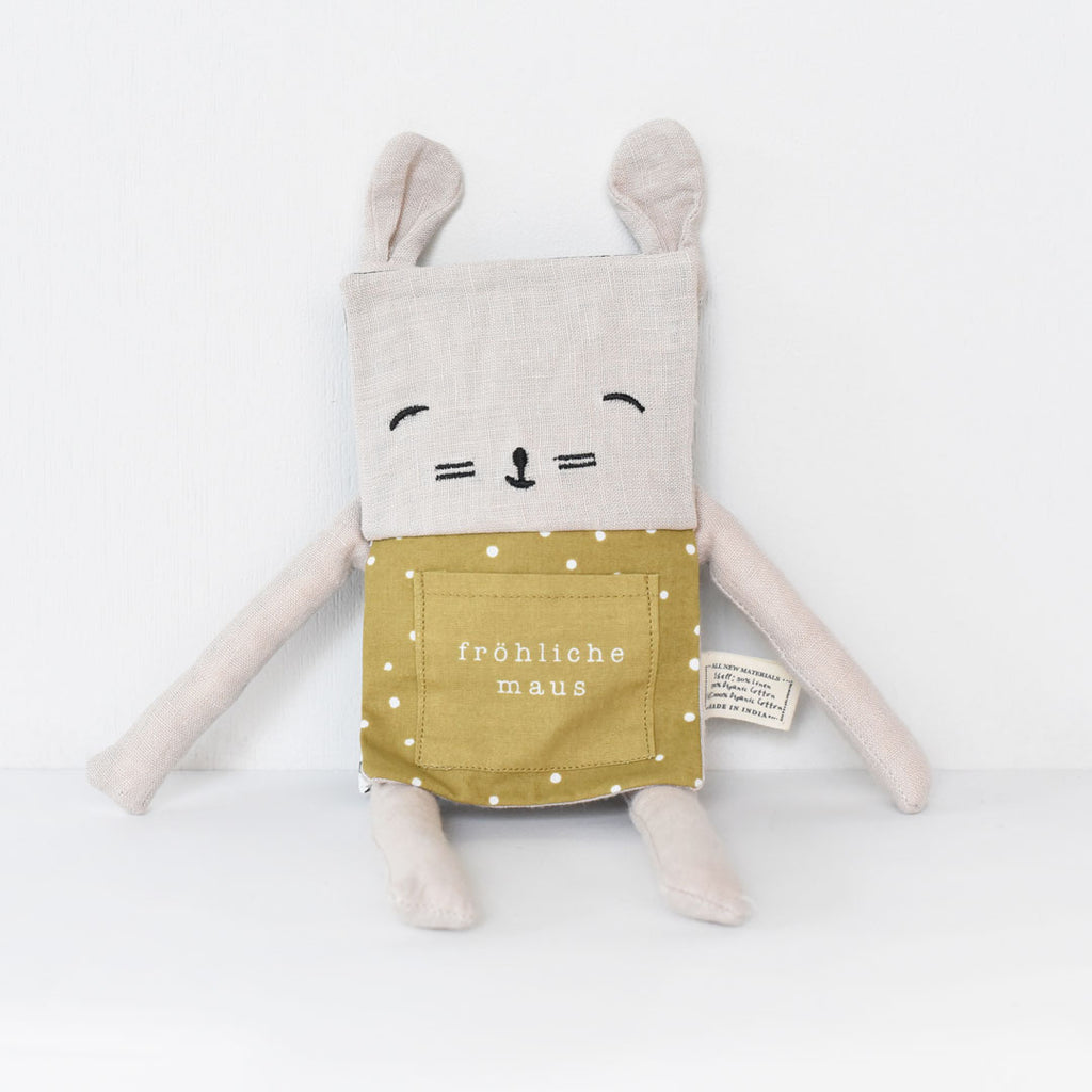 Organic Flippy Friend - MAUS mit deutsche Text, Wee Gallery, Kuscheltiere, ab 6 monate, kuscheltiere