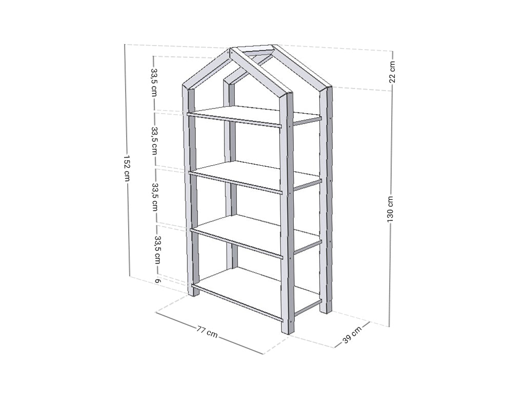 Holzregal TALLY in Hausform, Benlemi, Regale, regale